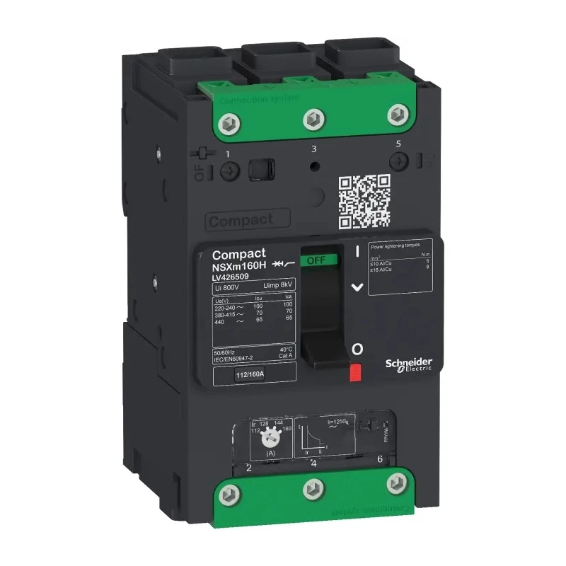 Schneider Electric Molded Case Circuit Breaker ComPact NSXm 3-Pole 40A 16kA Breaking Capacity DIN Rail LV426103