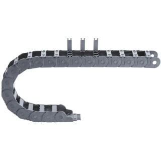 Igus Cable Trunking 2700 Series Black, Width 141mm x Depth 50mm, Length 1m, 100mm Minimum Bend Radius, Igumid GLW W141mm