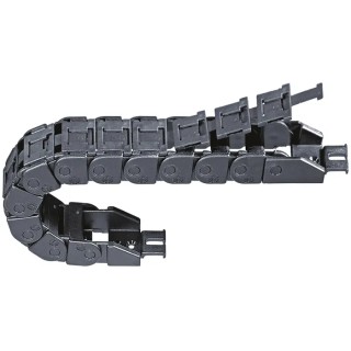 Igus Black Cable Trunking e-chain, Width 18.2mm x Depth 19.3mm, Length 1m, Minimum Bend Radius 28mm, Material 09.10.028.0
