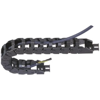 Igus e-chain Cable Trunking Black W28.2mm x D19.3mm x L1m with 48mm Minimum Bend Radius Igumid NB Z08.20.048.0