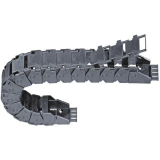 Igus Black Cable Trunking e-chain, W60.5mm x D39mm, Length 1m, 125mm Minimum Bend Radius, Igumid G 17.4.125.0