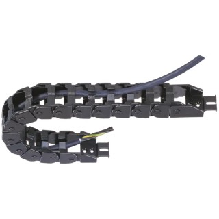 Igus e-chain Cable Trunking Z08 Black W38.2mm x D19.3mm Length 1m Minimum Bend Radius 48mm Igumid NB Z08.30.048.0