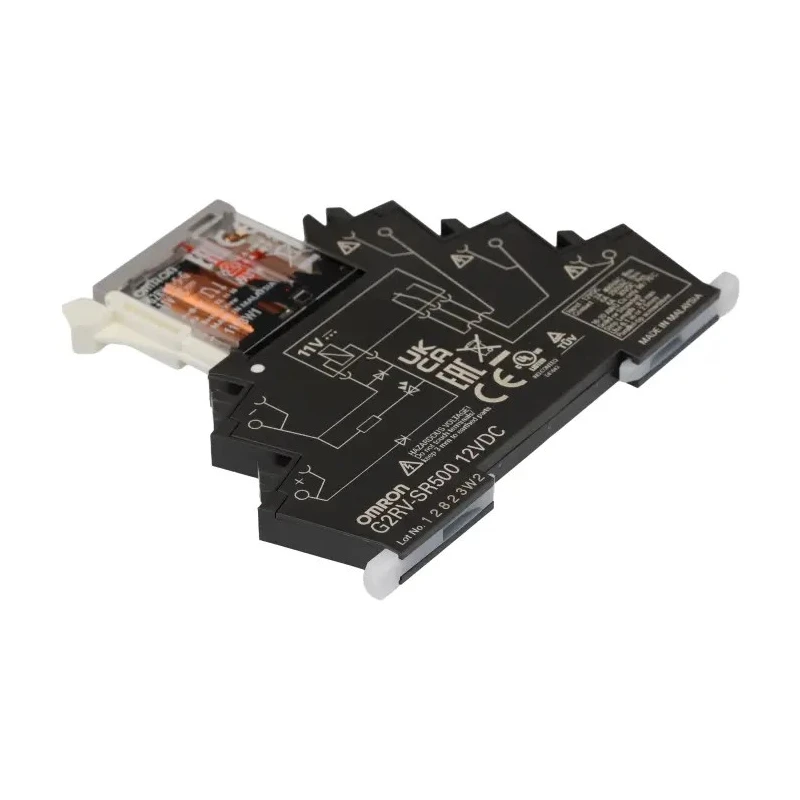 Omron DIN Rail Power Relay, 12V DC Coil Voltage, 6A Switching Current, SPDT Contact Configuration G2RV-SR500 DC12