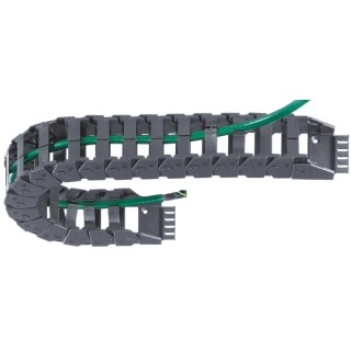 Igus Black Cable Trunking e-chain, Z16, W62.5mm x D39 mm x L1 m, 100 mm Minimum Bend Radius, Igumid NB Material Z16.4.100.0