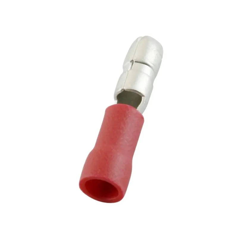RS PRO Insulated Red Crimp Bullet Connector 22 AWG to 16 AWG 4 mm Bullet Diameter Male 178-8393