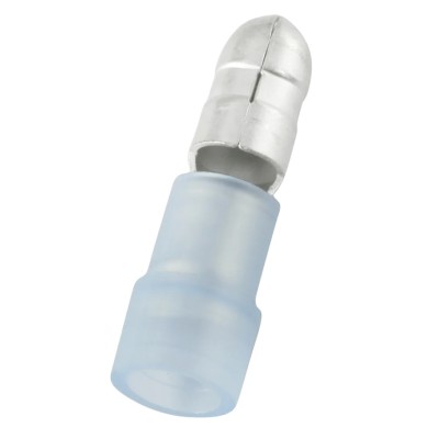 RS PRO Insulated Blue Crimp Bullet Connector 16 AWG to 14 AWG, 5 mm Bullet Diameter Male 178-8392