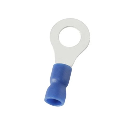 RS PRO Insulated Ring Terminal 8.4 mm Stud Size 16 AWG 14 AWG Wire Size Blue 178-8682