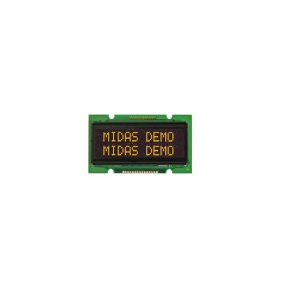 Midas Passive Matrix Yellow OLED Display COB Parallel Interface 46 x 14.5 mm Viewing Area MCOB21205AV-EYP