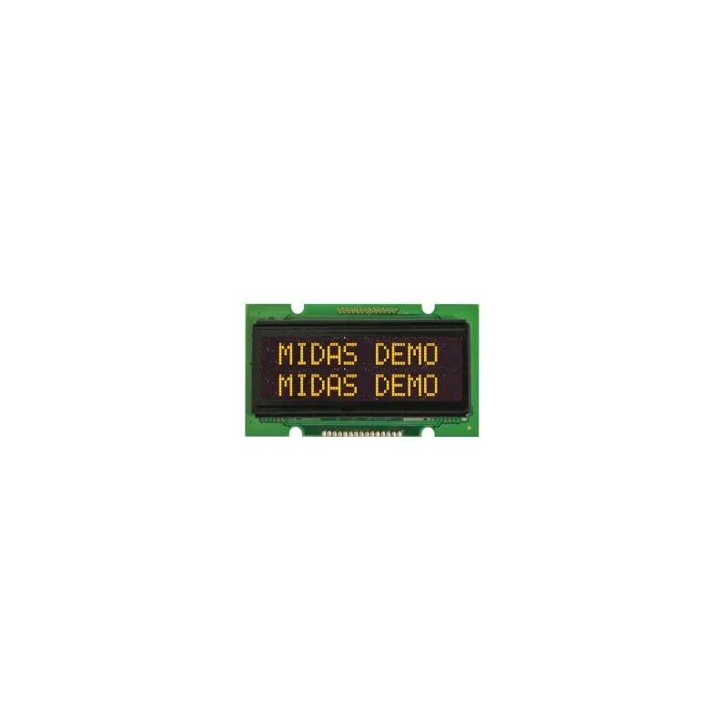 Midas Passive Matrix Yellow OLED Display COB Parallel Interface 46 x 14.5 mm Viewing Area MCOB21205AV-EYP