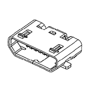 Molex Right Angle Surface Mount Female USB Type B Connector USB 2.0 30V 1.8A 47346-1001
