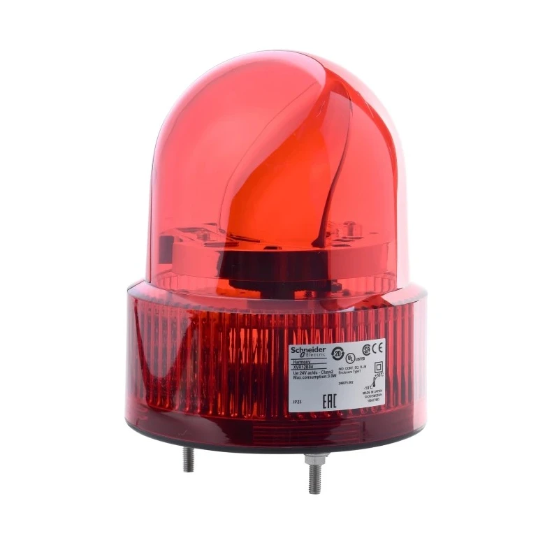 Schneider Electric XVR Series Red Beacon Base Mount with LED Bulb IP66 XVR12B04