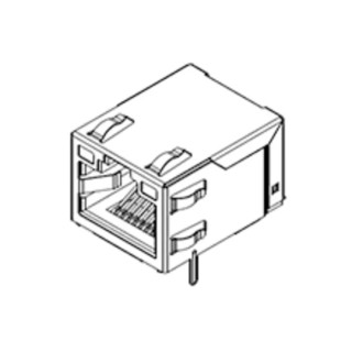 Molex RJ45 Connector Female, Surface Mount, Cat5 Cat5e Shielded Right Angle 1 Port 8 Way 