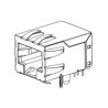 Molex RJ45 Connector Female Through Hole Cat3 Cat4 Unshielded Right Angle 1 Port 8 Way