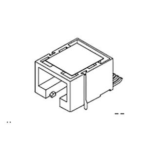 Molex 85502 Series RJ45 Connector Female Surface Mount Cat3 Unshielded Right Angle 1 Port 8 Way RJ45