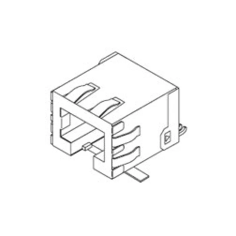 Molex RJ45 Connector Female Surface Mount Cat5e Shielded Right Angle 1 Port 8 Way 