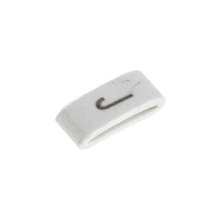 HellermannTyton Slide-On Pre-Printed Cable Marker Black Legend 'J', Fits 1.8 mm to 6.3 mm Cable Diameter HODS85