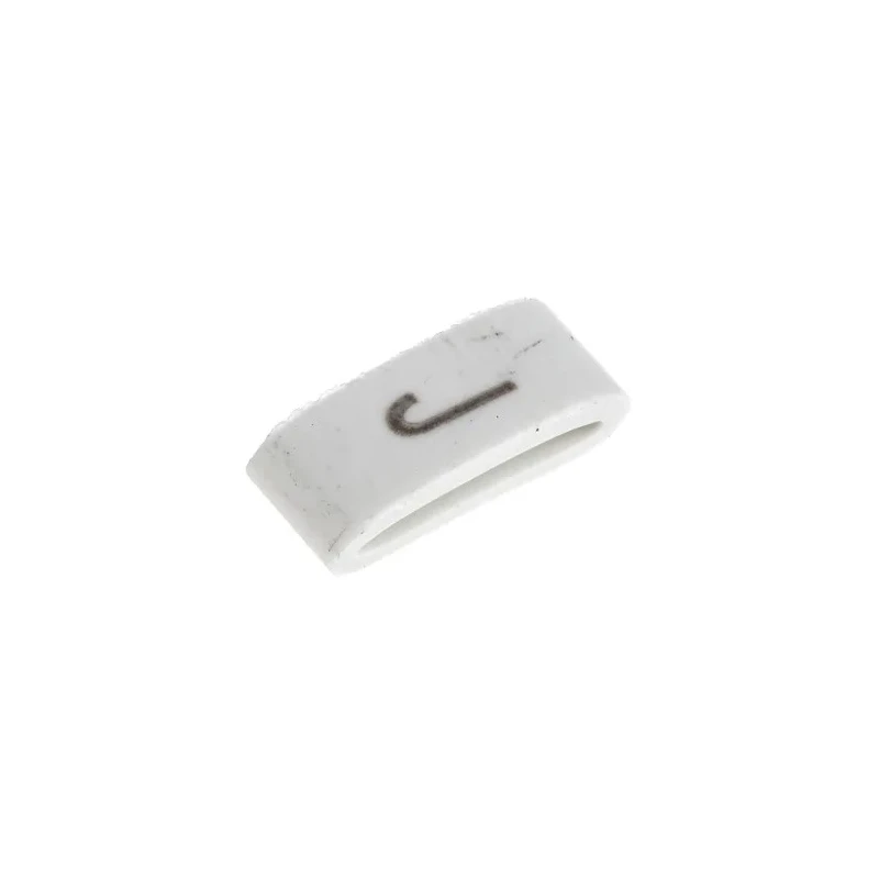 HellermannTyton Slide-On Pre-Printed Cable Marker Black Legend 'J', Fits 1.8 mm to 6.3 mm Cable Diameter HODS85