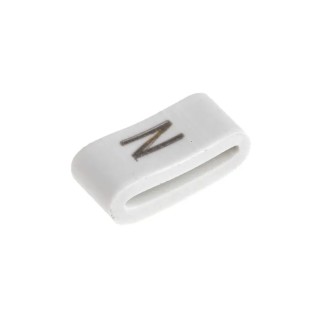HellermannTyton Slide-On Cable Marker Black Polyvinyl Chloride White Marker, Pre-Printed Legend N, 1.8-6.3 mm Cable HODS85