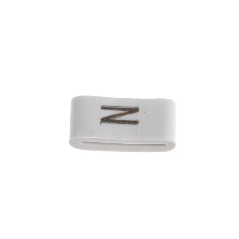 HellermannTyton Slide-On Cable Marker Black Polyvinyl Chloride White Marker, Pre-Printed Legend N, 1.8-6.3 mm Cable HODS85