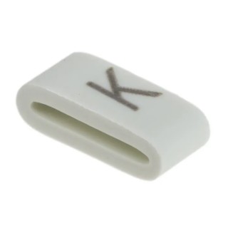 HellermannTyton Slide-On Cable Marker Black Pre-printed "K" for 1.8 mm to 6.3 mm Cable Diameter HODS85