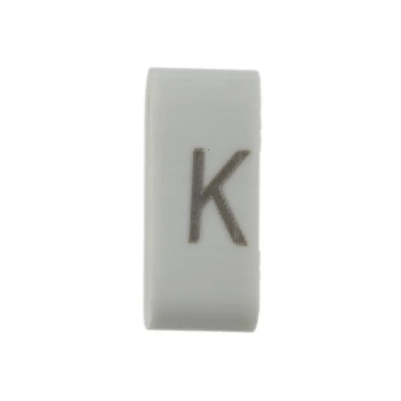 HellermannTyton Slide-On Cable Marker Black Pre-printed "K" for 1.8 mm to 6.3 mm Cable Diameter HODS85