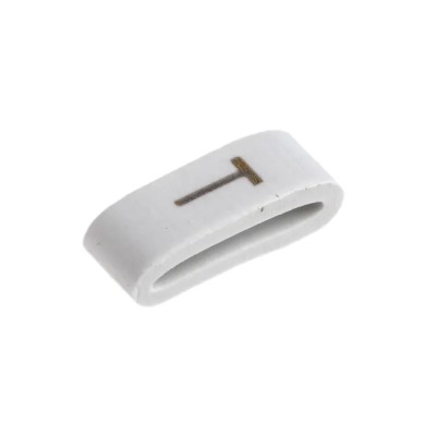 HellermannTyton Slide-On Pre-Printed Cable Marker for 1.8 mm to 6.3 mm Cable, Black Legend on White PVC, Model HODS85
