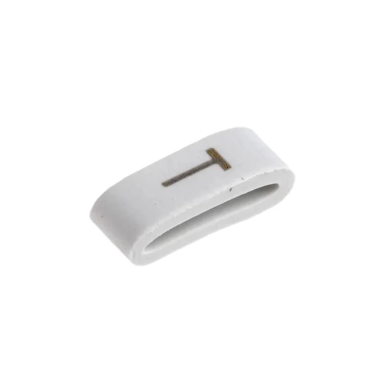 HellermannTyton Slide-On Pre-Printed Cable Marker for 1.8 mm to 6.3 mm Cable, Black Legend on White PVC, Model HODS85