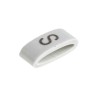 HellermannTyton Slide-On Cable Marker, Black, Pre-Printed Legend "S", Fits 1.8 mm - 6.3 mm Cable, Polyvinyl Chloride HODS85