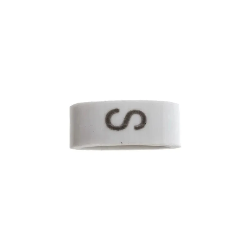 HellermannTyton Slide-On Cable Marker, Black, Pre-Printed Legend "S", Fits 1.8 mm - 6.3 mm Cable, Polyvinyl Chloride HODS85