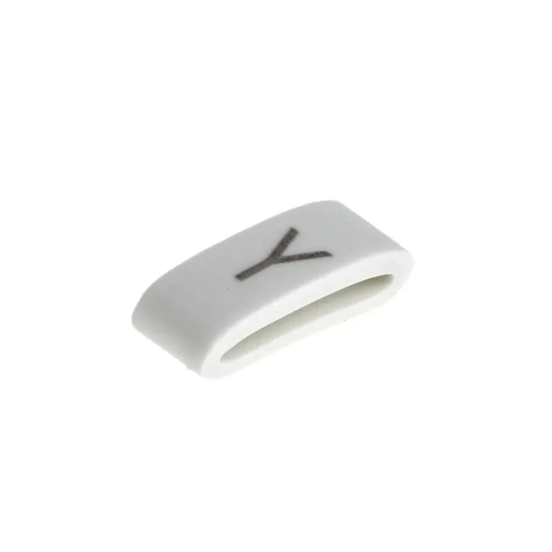 HellermannTyton Pre-Printed Slide-On Cable Marker, Black Legend "Y", White PVC Material, 1.8 mm to 6.3 mm Cable HODS85