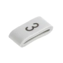 HellermannTyton Slide-On Cable Marker Black, Pre-Printed "3", 6.3 mm Max Cable Diameter, 1.8 mm Min Cable Diameter HODS85
