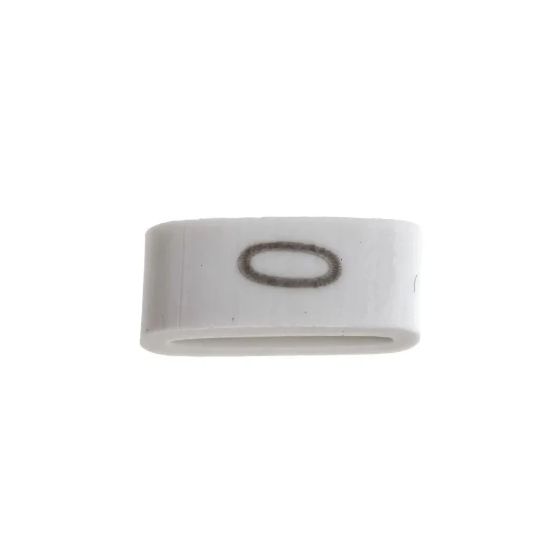 HellermannTyton Pre-Printed Slide-On Cable Marker Black on White for 1.8 mm to 6.3 mm Cable Diameter HODS85