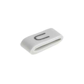 HellermannTyton Pre-Printed Slide-On Cable Marker Black on White for 1.8 mm to 6.3 mm Cable Diameter HODS85