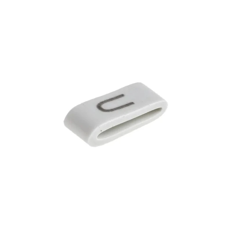 HellermannTyton Pre-Printed Slide-On Cable Marker Black on White for 1.8 mm to 6.3 mm Cable Diameter HODS85