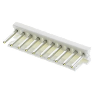 TE Connectivity MTA-156 Series Straight Through Hole Pin Header, 10 Contacts, 3.96 mm Pitch, 1 Row, Unshrouded 1-640445-0