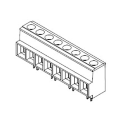 Molex 39910 Series PCB Terminal Block 3-Contact 10.16 mm Pitch 1 Row 600 V 60A 39910-0103