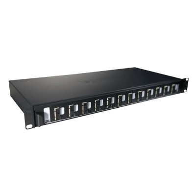 Legrand Fibre Optic Patch Panel 12 Port SC Duplex Multimode Sliding Rack 1U 220 mm 0 321 61