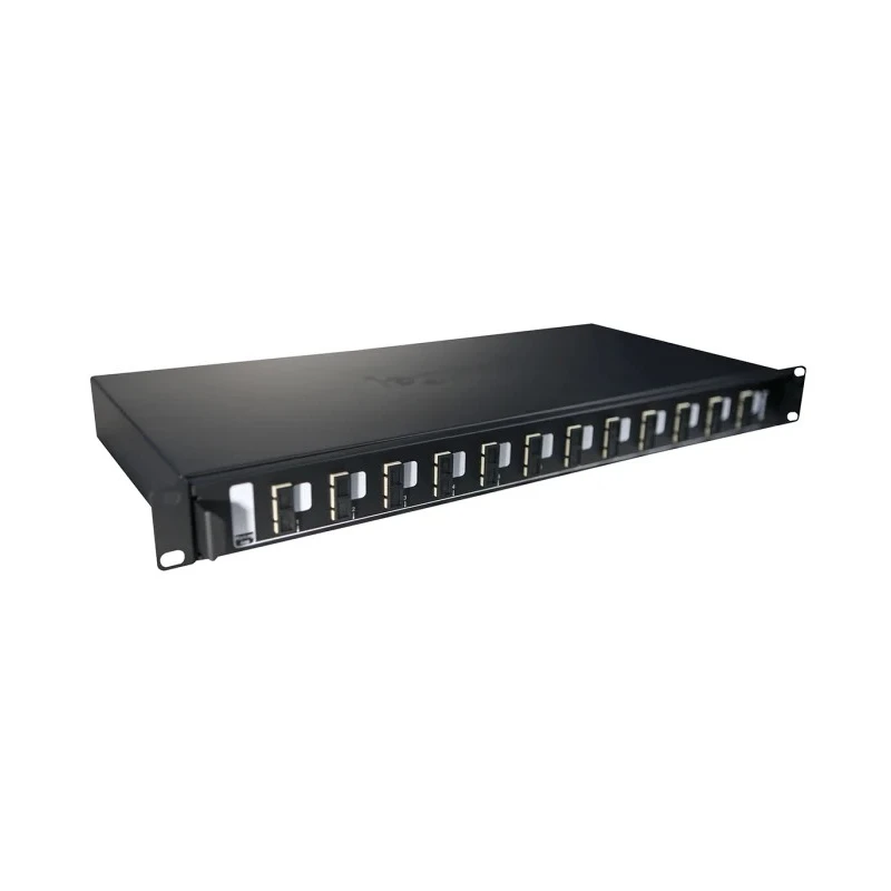 Legrand Fibre Optic Patch Panel 12 Port SC Duplex Multimode Sliding Rack 1U 220 mm 0 321 61