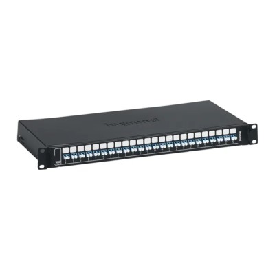 Legrand Fibre Optic Patch Panel 24 Port LC Duplex Multimode Metal Sliding Panel 1U 0 321 62