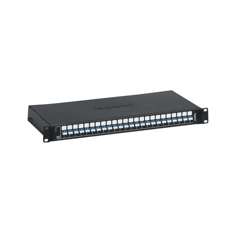 Legrand Fibre Optic Patch Panel 24 Port LC Duplex Multimode Metal Sliding Panel 1U 0 321 62