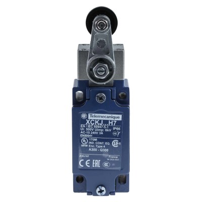 Telemecanique Sensors OsiSense XC Series Roller Lever Limit Switch, 1 NO/1 NC, IP66 Zinc Alloy Housing, 240V AC, 3A 