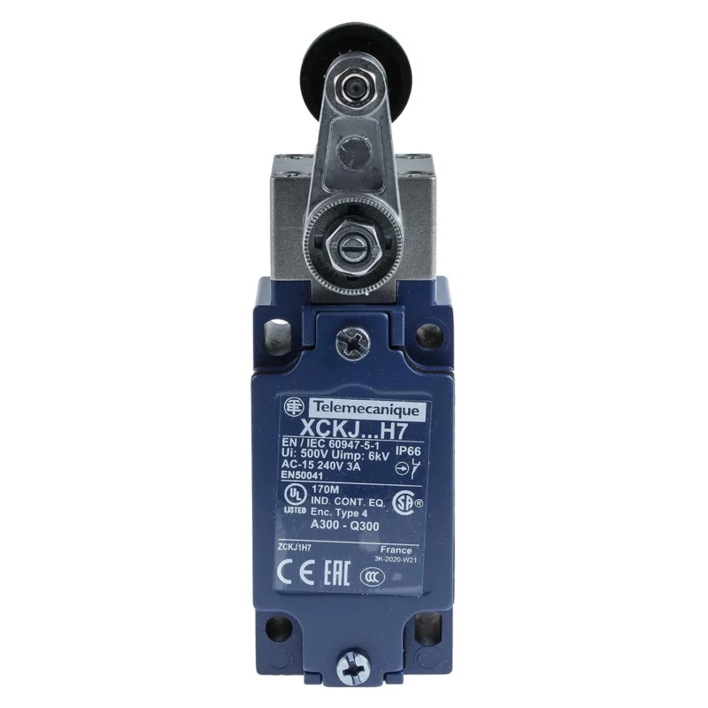 Telemecanique Sensors OsiSense XC Series Roller Lever Limit Switch, 1 NO/1 NC, IP66 Zinc Alloy Housing, 240V AC, 3A 