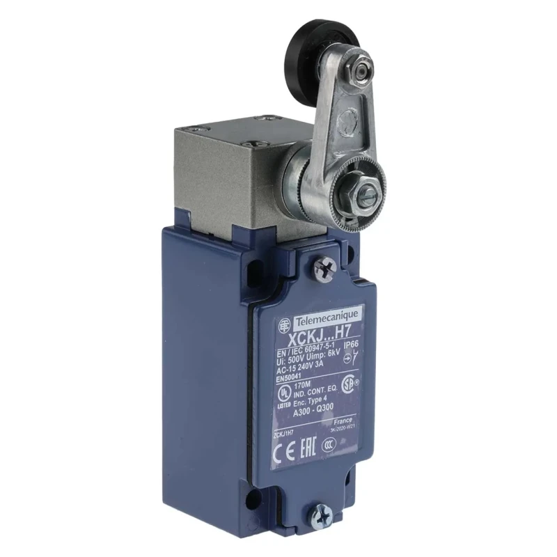 Telemecanique Sensors OsiSense XC Series Roller Lever Limit Switch, 1 NO/1 NC, IP66 Zinc Alloy Housing, 240V AC, 3A 