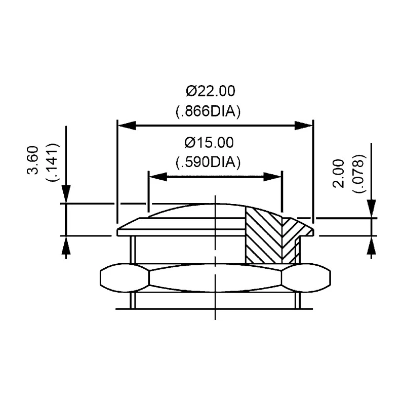 APEM AV Series Push Button Switch Momentary Panel Mount 19.2 mm Cutout SPST AV191003C900