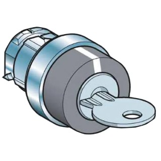 Schneider Electric Key Switch IP65, 12A, 20A, Circular Bezel, 455-Key, 90° Index Angle 