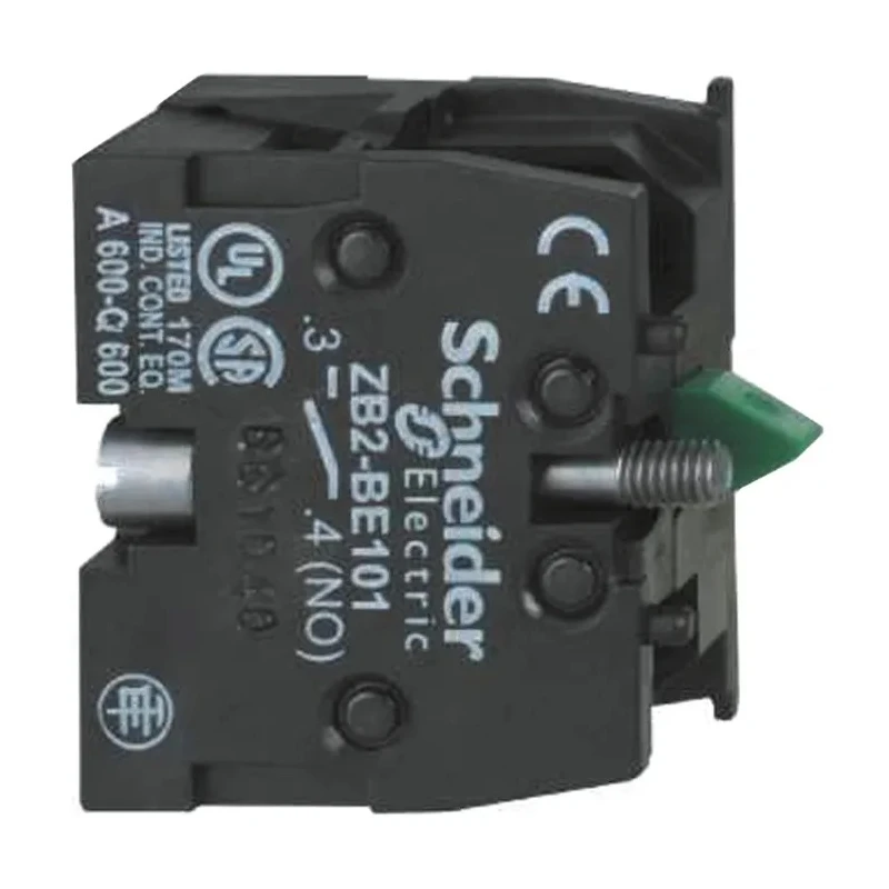 Schneider Electric ZB2 Series Contact Block 600V 10A Screw Terminal 1 NO ZB2BE101