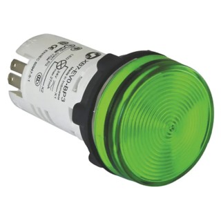 Schneider Electric Panel Mount Green LED Pilot Light Harmony XB7 22 mm Cutout IP65 IP20 Round XB7EV03MP3