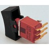 C & K SPDT Panel Mount On-Off-On Rocker Switch with Nylon Housing ET03J6ABE2