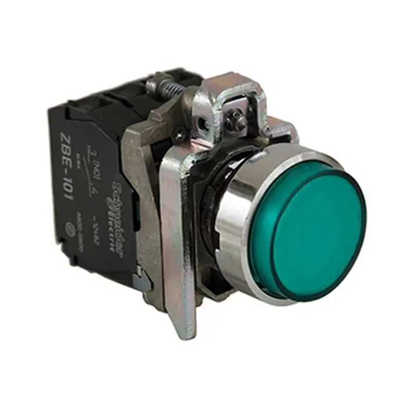 Schneider Electric Harmony XB4 Series Illuminated Push Button Switch Spring Return Panel Mount 22 mm Cutout SPDT XB4BW13G5