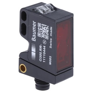 Baumer Retroreflective Photoelectric Sensor Block Sensor 0 → 4 m Push Pull IP67 O300.RR-GD1Z.72N
